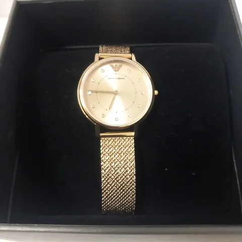 BOXED EMPORIO ARMANI LADIES WRIST WATCH