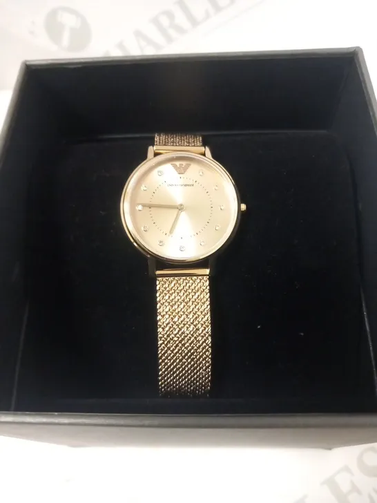 BOXED EMPORIO ARMANI LADIES WRIST WATCH