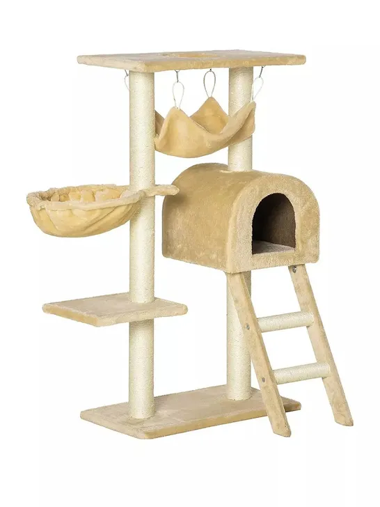 BOXED PAWHUT CAT TREE TOWER KITTEN ACTIVITY CENTER SCRATCHING POST W/HAMMOCK CONDO BED BASKET RRP £39.99