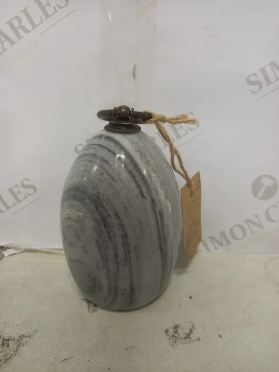 DIBAR GREY MARBLE HAND CRAFTED DOOR STOP 