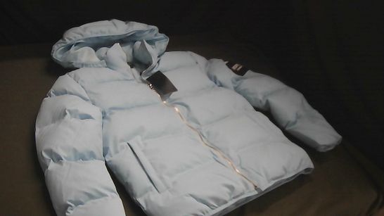 INSPIRE DYNASTY PADDED ZIP THROUGH COAT IN BABY BLUE - S