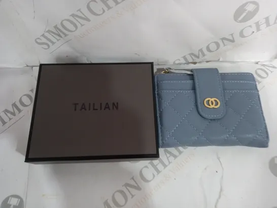 BOXED TAILIAN SMALL WOMENS PURSE IN PALE BLUE