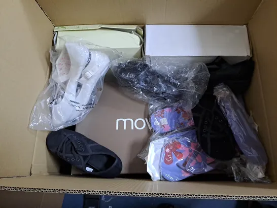 APPROXIMATELY 10 PAIRS  OF ASSORTED SHOES TO INCLUDE BOXED AND UNBOXED TRAINERS, FLIPFLOPS AND BOOTS