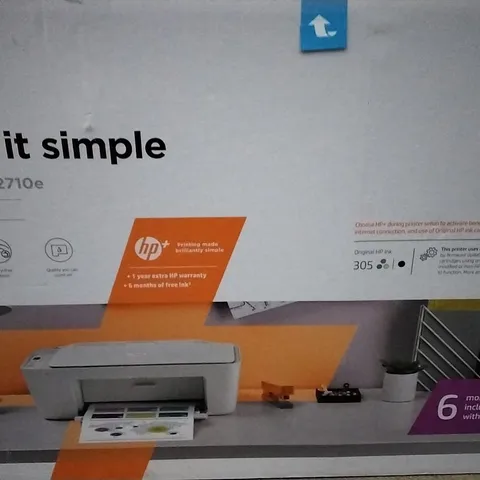 HP KEEP IT SIMPLE DESKJET 2710E PRINTER