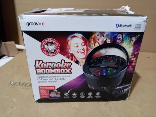 GROOV E PORTABLE KARAOKE MACHINE WITH CD PLAYER AND BLUETOOTH