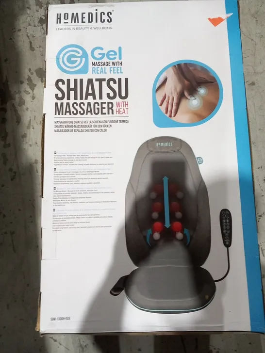 BOXED HOMEDICS GEL MASSAGE WITH REAL FEEL SHIATSU MASSAGER WITH HEAT SGM-1300H-EUX