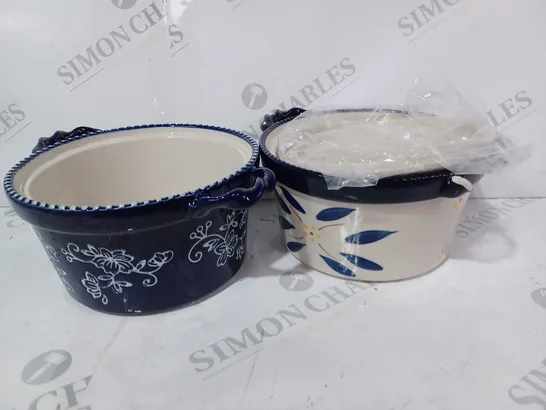 SET OF 2 CASSEROLE DISHES