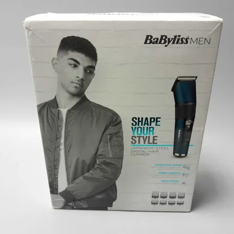 BOXED BABYLISS MEN JAPANESE STYLE DIGITAL HAIR CLIPPER