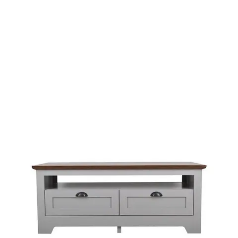 BOXED GRADE 1 DEVON STORAGE COFFEE TABLE GREY/WALNUT (1 BOX)