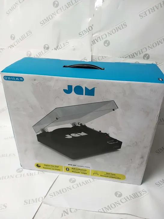 BOXED JAM SPUN OUT BLUETOOTH TURNTABLE HX-TT400-BKA