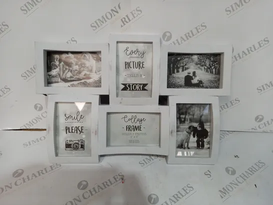 WHITE MULTI APERTURE PHOTO FRAME 