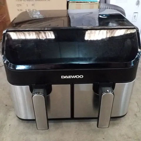 BOXED DAEWOO XL 9L DIGITAL DOUBLE DRAWER AIR FRYER