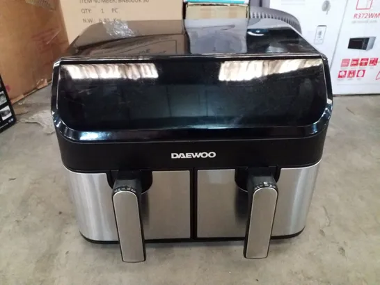 BOXED DAEWOO XL 9L DIGITAL DOUBLE DRAWER AIR FRYER