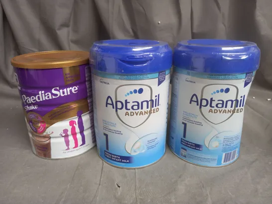 SET OF 3 FOOD AND DRINK ITEMS TO INCLUDE APTAMIL AND PAEDIASURE SHAKE - COLLECTION ONLY