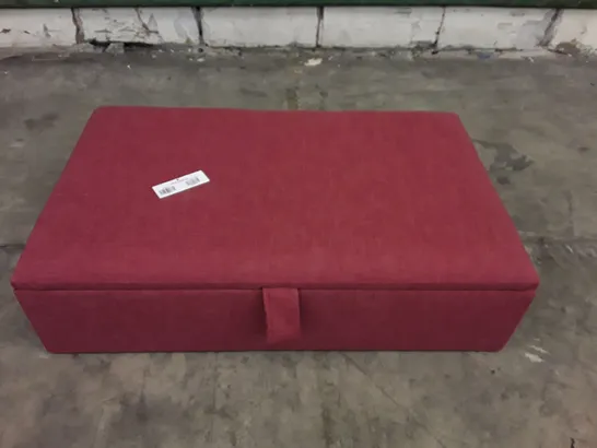 QUALITY DESIGNER NETTLETON STORAGE OTTOMAN - CRANBERRY FABRIC