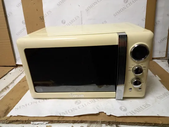 SWAN RETRO 800W MICROWAVE - CREAM