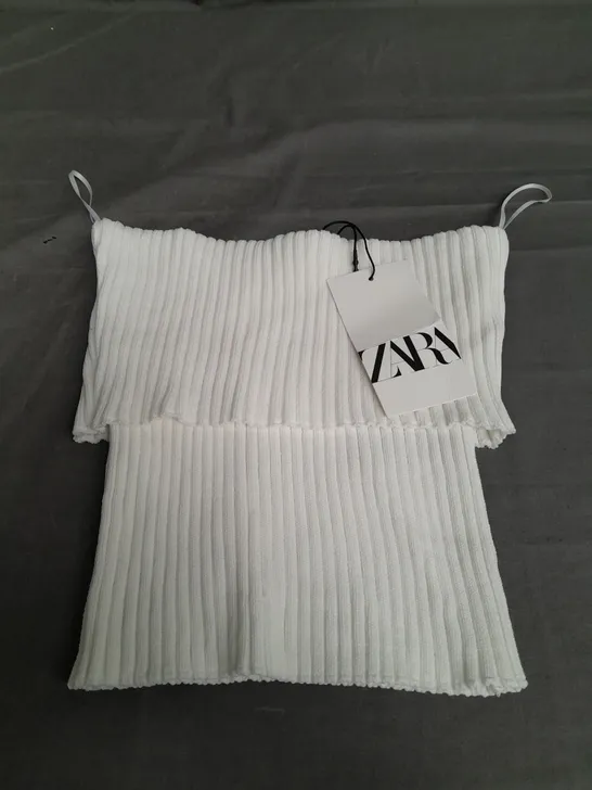 ZARA STRECH STRAP WHITE TOP - SMALL