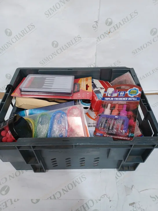 BOX TO CONTAIN APPROXIMATELY 20 ASSORTED PRODUCTS, INCLUDES INCENSE ETC , TOOLS. THERMOSTAT