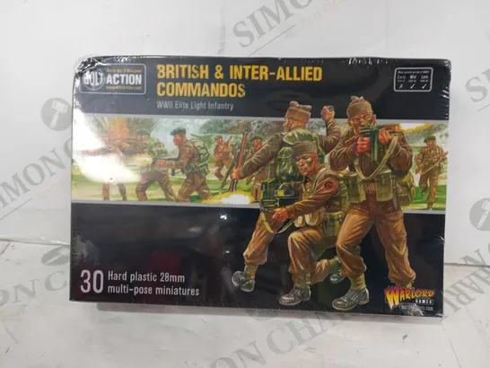 WARLORD GAMES BRITISH & INTER-ALLIED COMMANDOS WWII ELITE LIGHT INFANTRY MINIATURES