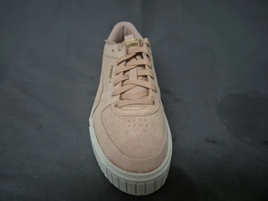 BOXED PAIR OF PUMA WOMEN'S CALI SPORT TONAL SHOES IN MARSHMALLOW UK SIZE 6