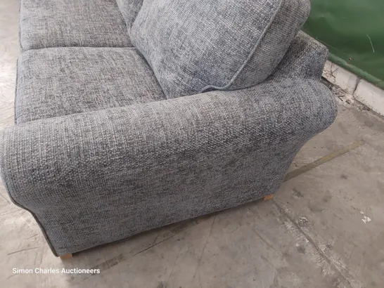 DESIGNER CHALLANGER THREE SEATER SOFA SLATE FABRIC 