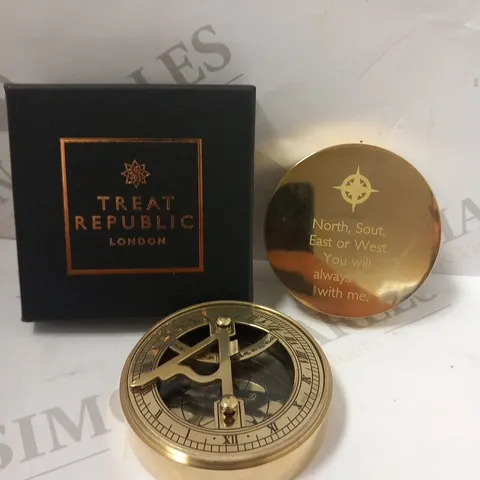 BOXED TREAT REPUBLIC ICONIC ADVENTURERS SUNDIAL COMPASS