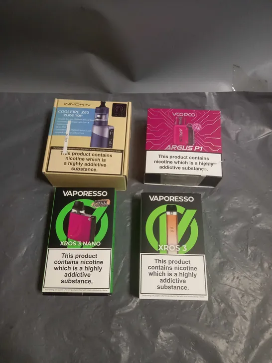 APPROXIMATELY 20 BOXED E-CIGARETTES TO INCLUDE VAPORESSO, VOOPOO, INNOKIN ETC 