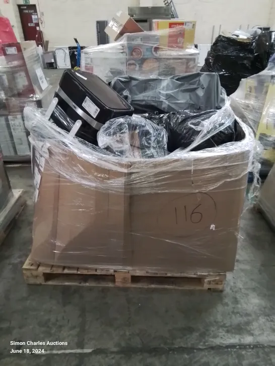 PALLET OF APPROXIMATELY 20 UNPROCESSED RAW RETURN HOUSEHOLD AND ELECTRICAL GOODS TO INCLUDE;