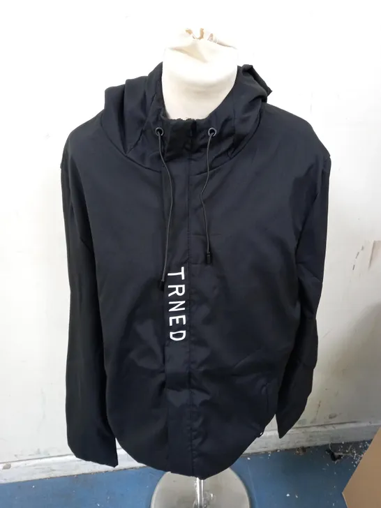 TRNED GANLAT BLACK ZIP UP JACKET - SIZE UNSPECIFIED 