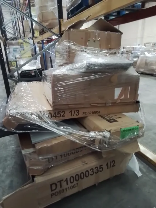 PALLET OF ASSORTED FLAT PACK FURNITURE PARTS