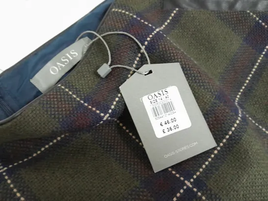 OASIS GREEN TARTAN SKIRT - 14