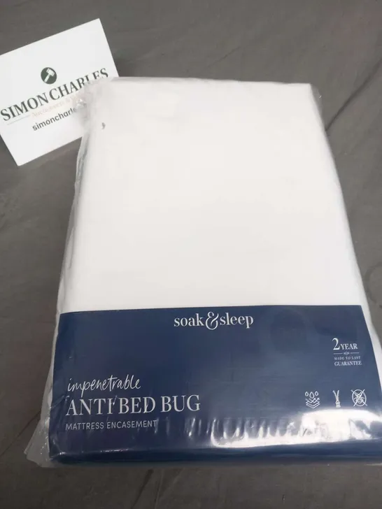 SOAK AND SLEEP IMPENETRABLE ANTI BED BUG MATTRESS ENCASEMENT