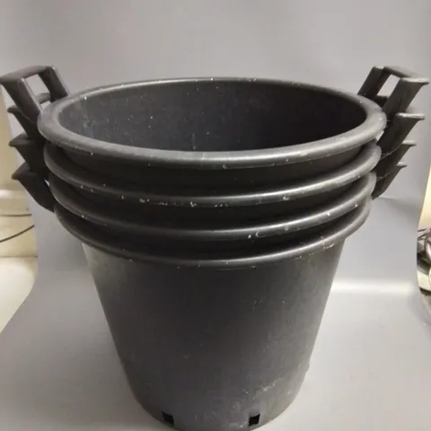 PACK OF 4 HEAVY DUTY 30L PLANTER POTS WITH HANDLES
