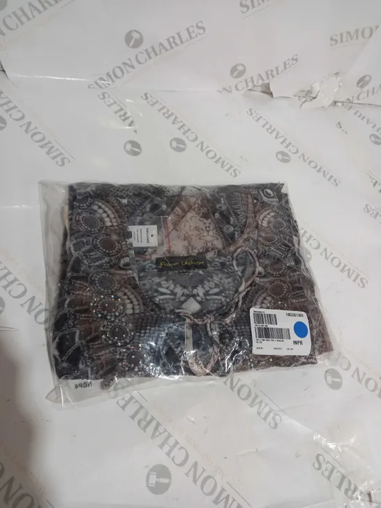 OTL F EMB PRINT BLACK MULTI XL 