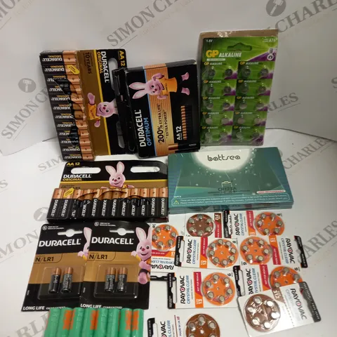 BOX TO CONTAIN APPROX. 50 X ASSORTED PACKS OF BATTERIES. SPECIFICATIONS & BRANDS VARY - COLLECTION ONLY