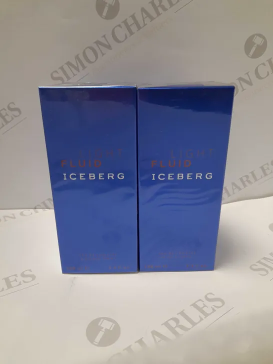 LOT OF 4 X 100ML ICEBERG LIGHT FLUID EAU DE TOILETTE  