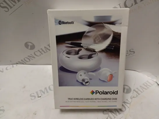 BOXED POLAROID TRUE WIRELESS EARBUDS WITH CHARGING CASE