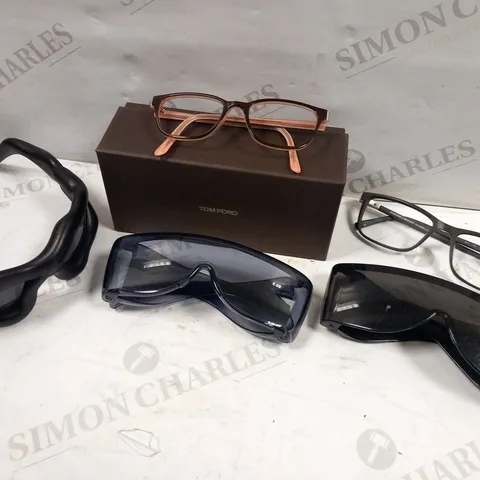 LARGE QUANTITY OF ASSORTED GLASSES, SUNGLASSES AND CASES