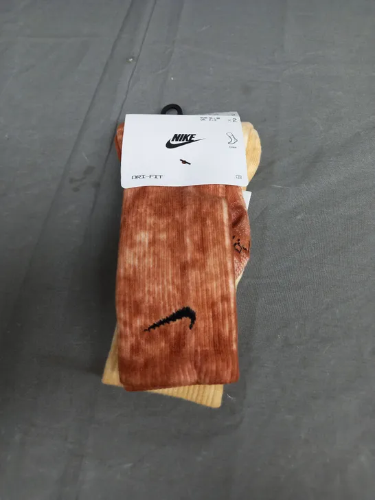 NIKE DRI FIT CREW SOCKS - SET OF 2 - UK 2-5