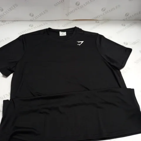 GYMSHARK BLACK T-SHIRT - M