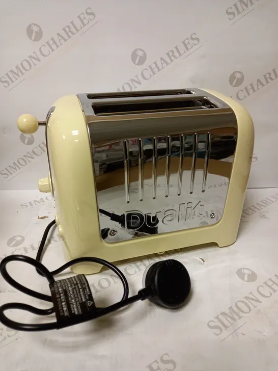 DUALIT DLT2PA 2 SLICE LITE TOASTER - CREAM & CHROME