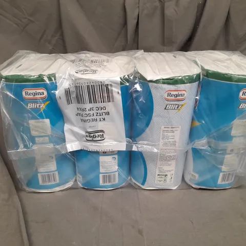 PACK OF 4 REGINA BLITZ HOUSEHOLD TOWELS - 2 ROLLS PER PACK