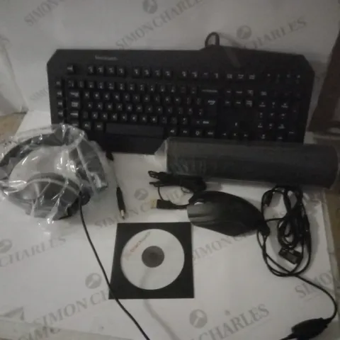 2 BRAND NEW BOXED BLACK WEB 4 IN 1 GAMING KIT INCLUDING; MOUSE, KEYBOARD, HEADSET AND MOUSE MAT