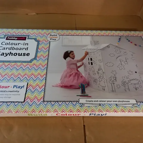 COLOUR IN CARDBOARD PLAYHOUSE