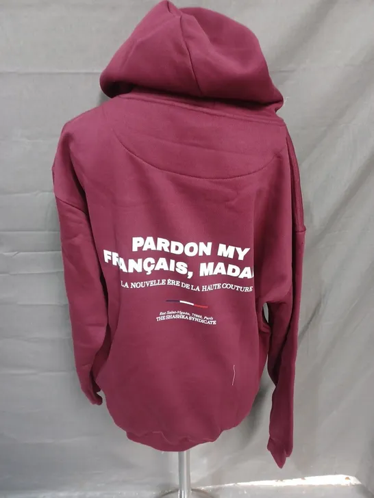 PARDON MY FRANCAIS CLASSIC HOODIE SIZE M