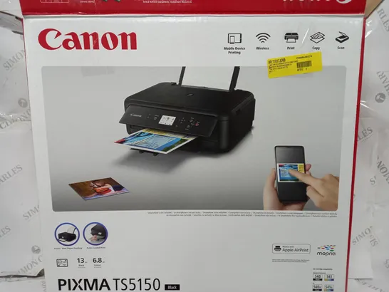 BOXED CANON PIXMA TS5150 WIRELESS COLOUR PRINTER IN BLACK