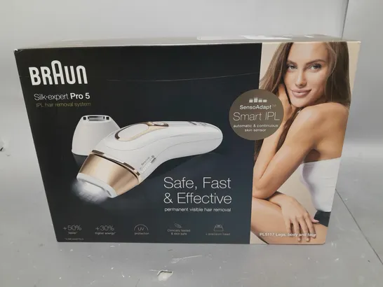 BOXED BRAUN SILK-EXPERT PRO 5 IPL WITH 2 HEADS, RAZOR & VANITY CASE