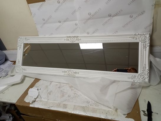 BOXED PALAIS WHITE DISTRESSED MIRROR - COLLECTION ONLY