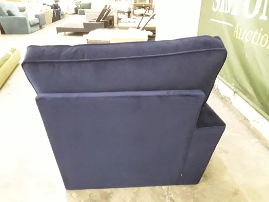QUALITY DESIGNER STAMFORD SOFA RHF CHAISE SECTION - NAVY FABRIC