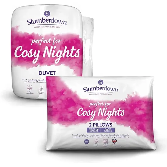 BOXED SLUMBERDOWN COSY NIGHTS 10.5 TOG ALL IN 1 DOUBLE DUVET AND 2 PILLOW SET (1 ITEM)